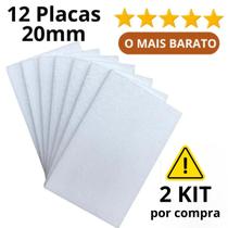 12 Placa de Isopor 100cm x 50cm x 2cm Isolamento T�rmico