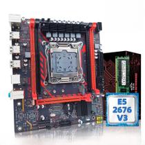 Kit Placa-M�e Intel LGA2011-3 Xeon E5-2676 V3 + 16GB DDR3 ECC + NVME M.2 SATA X99-8D3