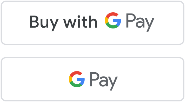 Bot�es de pagamento do Google Pay claros e com contorno