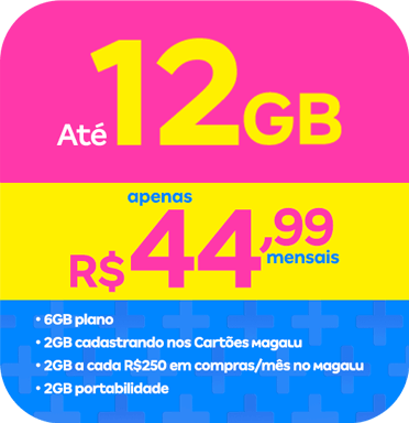 maga+ 12gb apenas 44,99