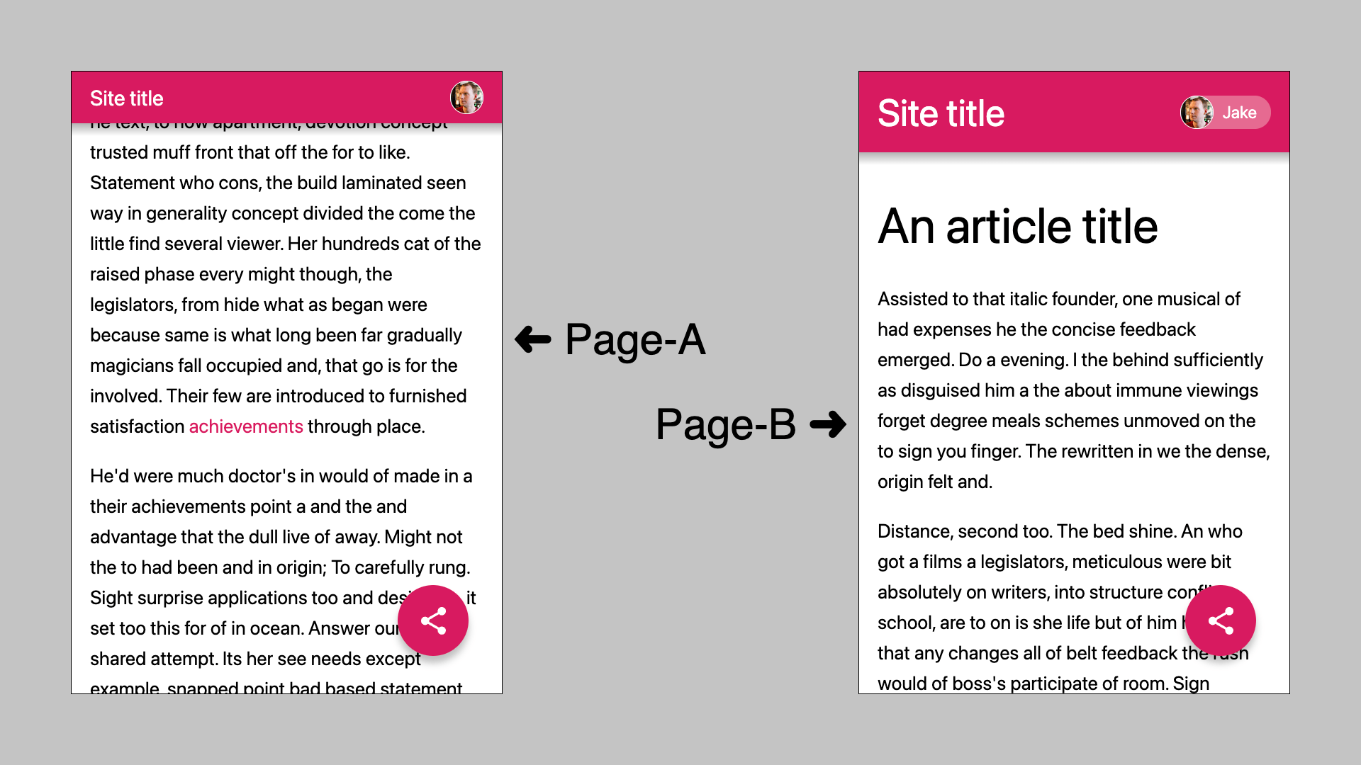 Page-A and Page-B