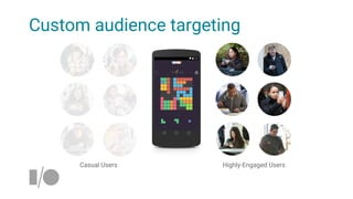 Custom audience targeting
Casual Users Highly-Engaged Users
 