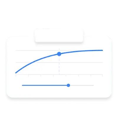 UI shows graph of conversions over cost