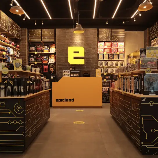 El interior de la tienda de Epicland