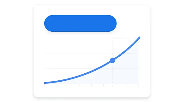 Een diagram dat een stijging in conversies toont.