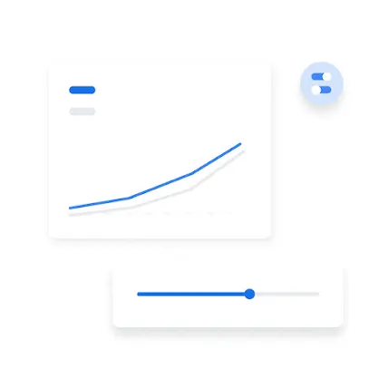 IU des taux de clics et des taux de conversion sur un graphique.