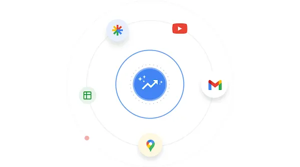 Aplī izkārtotas dažādas Google ikonas