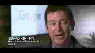 Gerard Kennedy legt uit hoe MiCab met Android alle tablets in taxi's beheert.