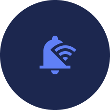 Alarm icon with wifi router