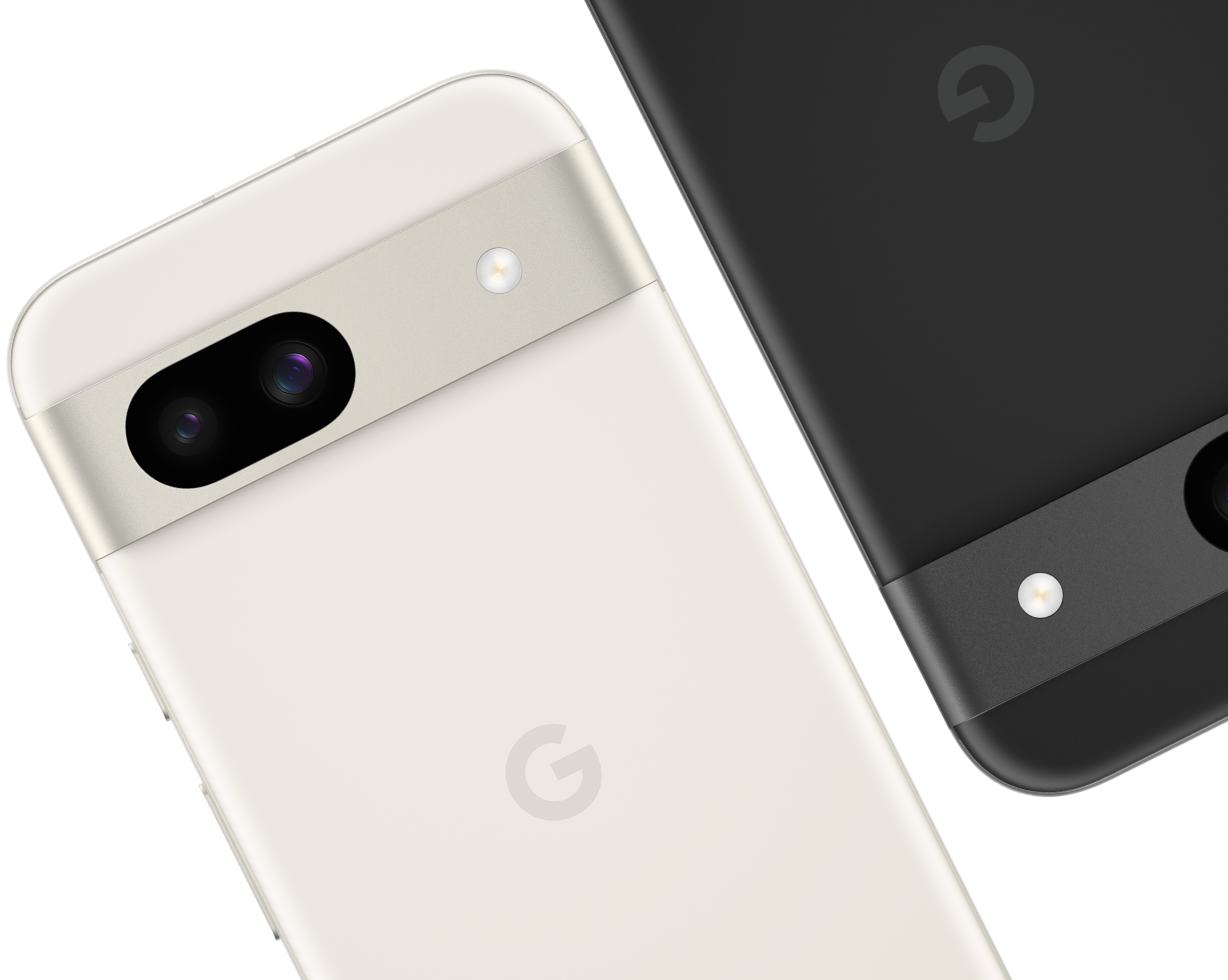 A mix of Google Pixel 8a phones.