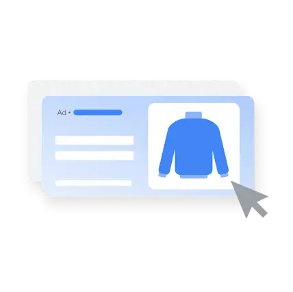 A web page showing a sweater with a mouse icon