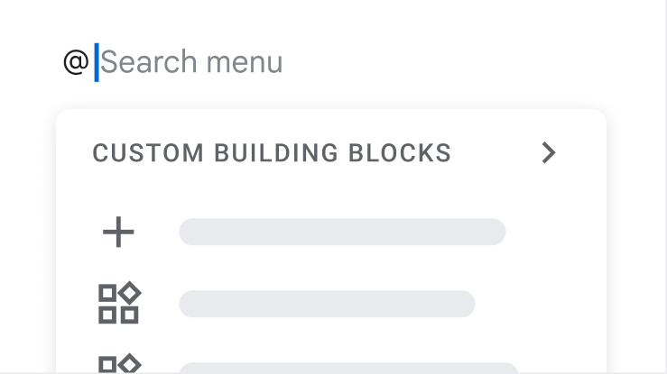 R�utilisation d'un bloc de contenu dans Docs 