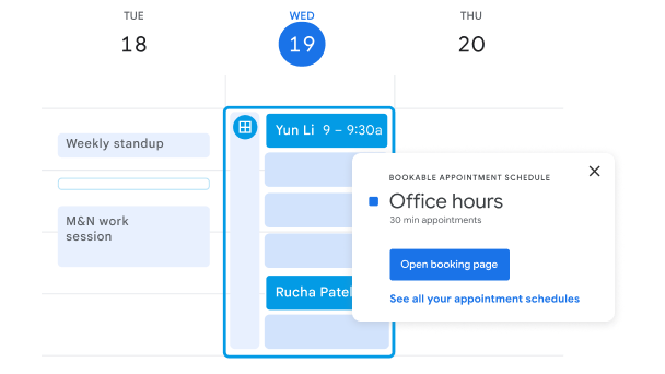 Partagez vos disponibilit�s avec des plannings de rendez-vous