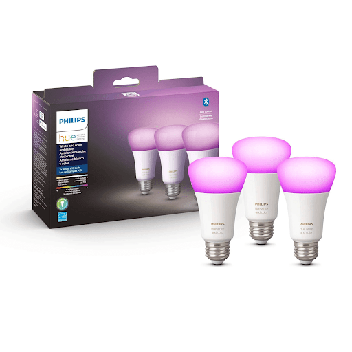 Philips Hue White & Color Ambiance A19 LED Smart Bulbs (3 pack)