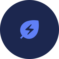 Leaf icon with lightning bolt