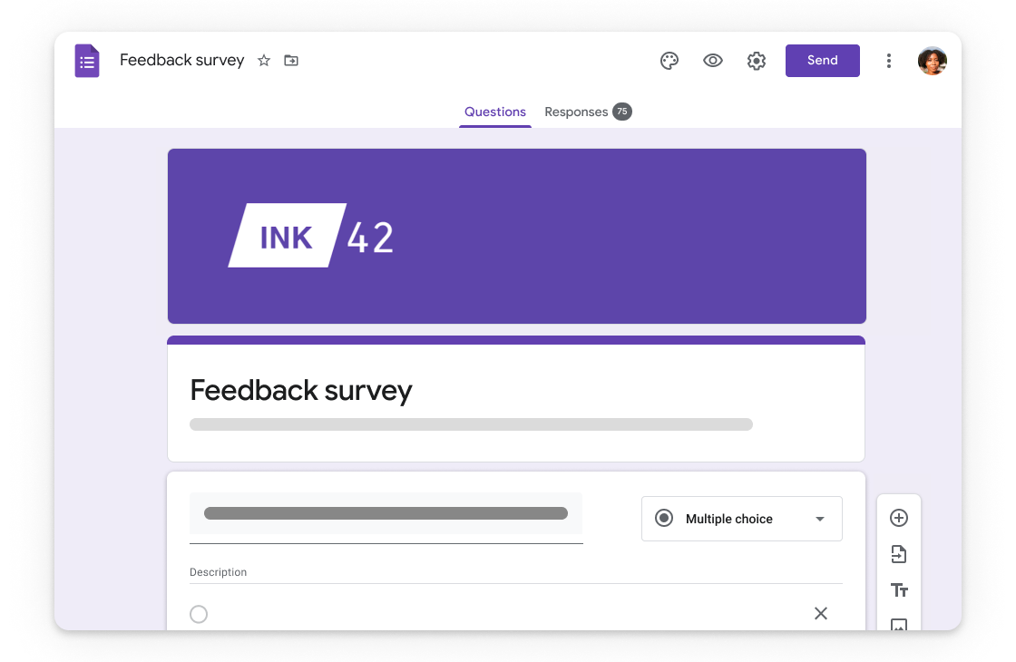 Google Forms UI