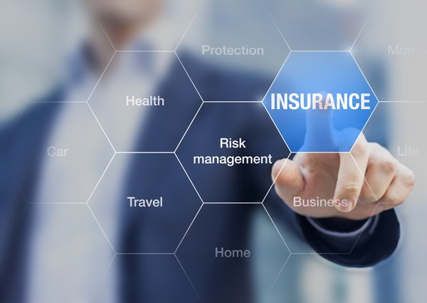 Finger pointing to hexagonal box labeled Insurance.