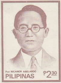 Nicanor Abelardo depicted on a postage stamp