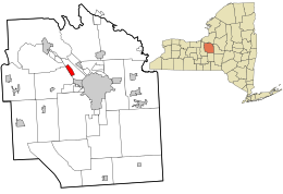 Location in Onondaga County and the state of New York.