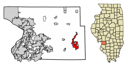 Location in Madison County, Illinois