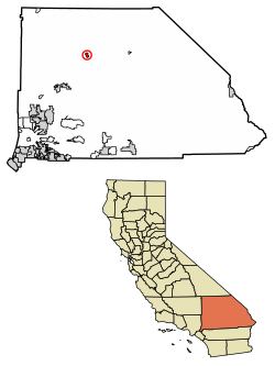 Location of Fort Irwin in San Bernardino County, California.