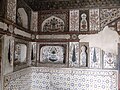 Interior decorated with vases, vegetal and geometric patterns