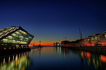 Dockland i stadsdelen Altona-Altstadt