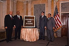 A photo of the renaming ceremony in 2016