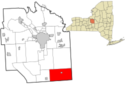 Location in Onondaga County and the state of New York.