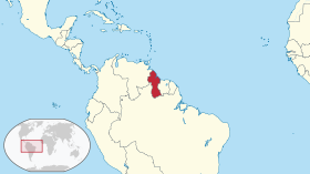 Localização de Guiana Inglesa