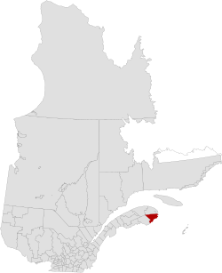 Location of Le Rocher-Percé