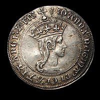 Silver fantasy coin of Queen Jane, 1553, by Edward Emery