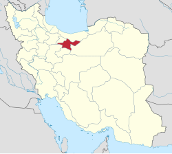 Location of Tehran province in Iran