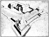 Castelo local em construção segundo desenho de 1605