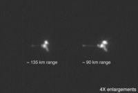 Mars Odyssey as imaged by Mars Global Surveyor