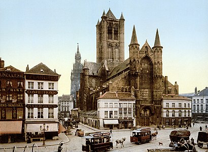 Saint Nicholas Church, by Detroit Publishing Company (edited by Mvuijlst)