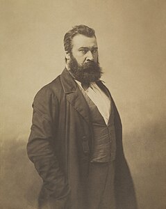 Jean-François Millet, by Nadar (restored by Adam Cuerden)