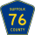 County Route 76 marker