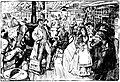 Image 25Fanciful drawing of a general store by Marguerite Martyn in the St. Louis Post-Dispatch on October 21, 1906. On the far left, a group of men share reading a newspaper. (from Newspaper)