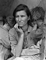 Image 28In Migrant Mother (1936) Dorothea Lange produced the seminal image of the Great Depression. The FSA also employed several other photojournalists to document the depression. (from Photojournalism)