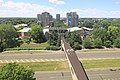 The Unispan (bottom), David S. Mack Student Center, and dormitories