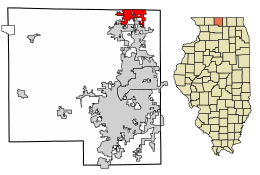 Location of South Beloit in Winnebago County, Illinois.