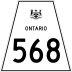 Highway 568 marker