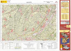 Sheet #535 (2013 version; second digital edition) of MTN50 Spanish National Topographic map series, covering Algete town (near Madrid) and its surroundings.