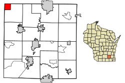 Location of Waterloo in Jefferson County, Wisconsin.