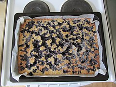 Blueberry pie (mustikkapiirakka) is a very popular dessert