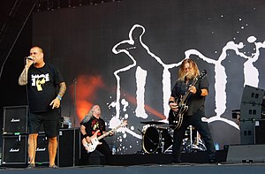 Down at Hellfest 2022. L–R: Phil Anselmo, Pat Bruders, Pepper Keenan