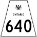 Highway 640 marker