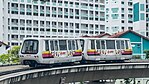 A C801A LRT train approaching Pending LRT station