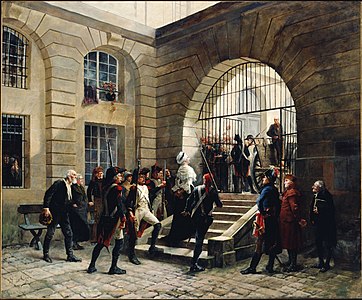 Marie Antoinette leaves the Conciergerie on the way to her execution